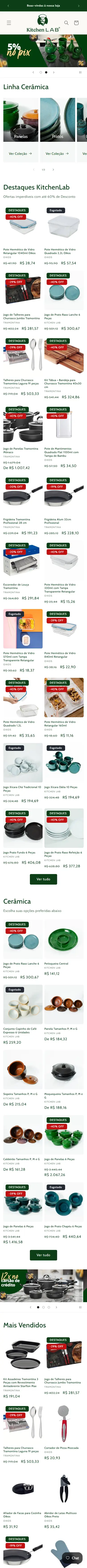 Site de Kitchen Lab: Home